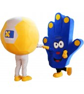 Stroje reklamowe maskotki na AME w Piłce Ręcznej, Piłka i Ręka Stroje reklamowe maskotki na AME w Piłce Ręcznej, Piłka i Ręka